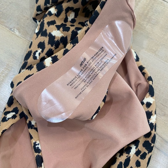 Aerie Leopard Super High Cut Cheekier Plus Coquine bikini swim bottom XL - Picture 5 of 7